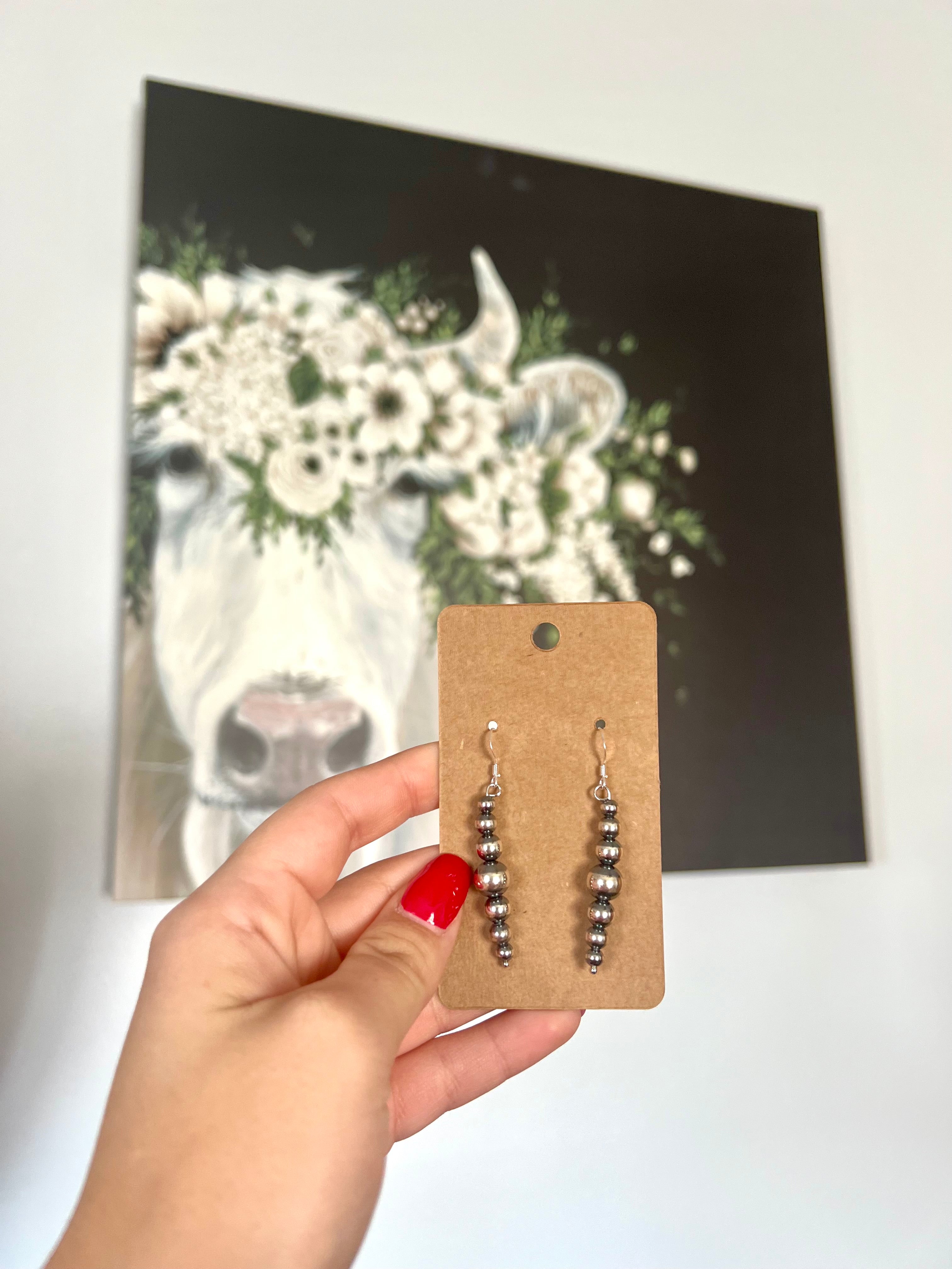 Simple sterling pearl earrings