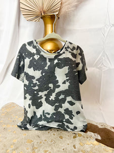 Youth Cow Print Top