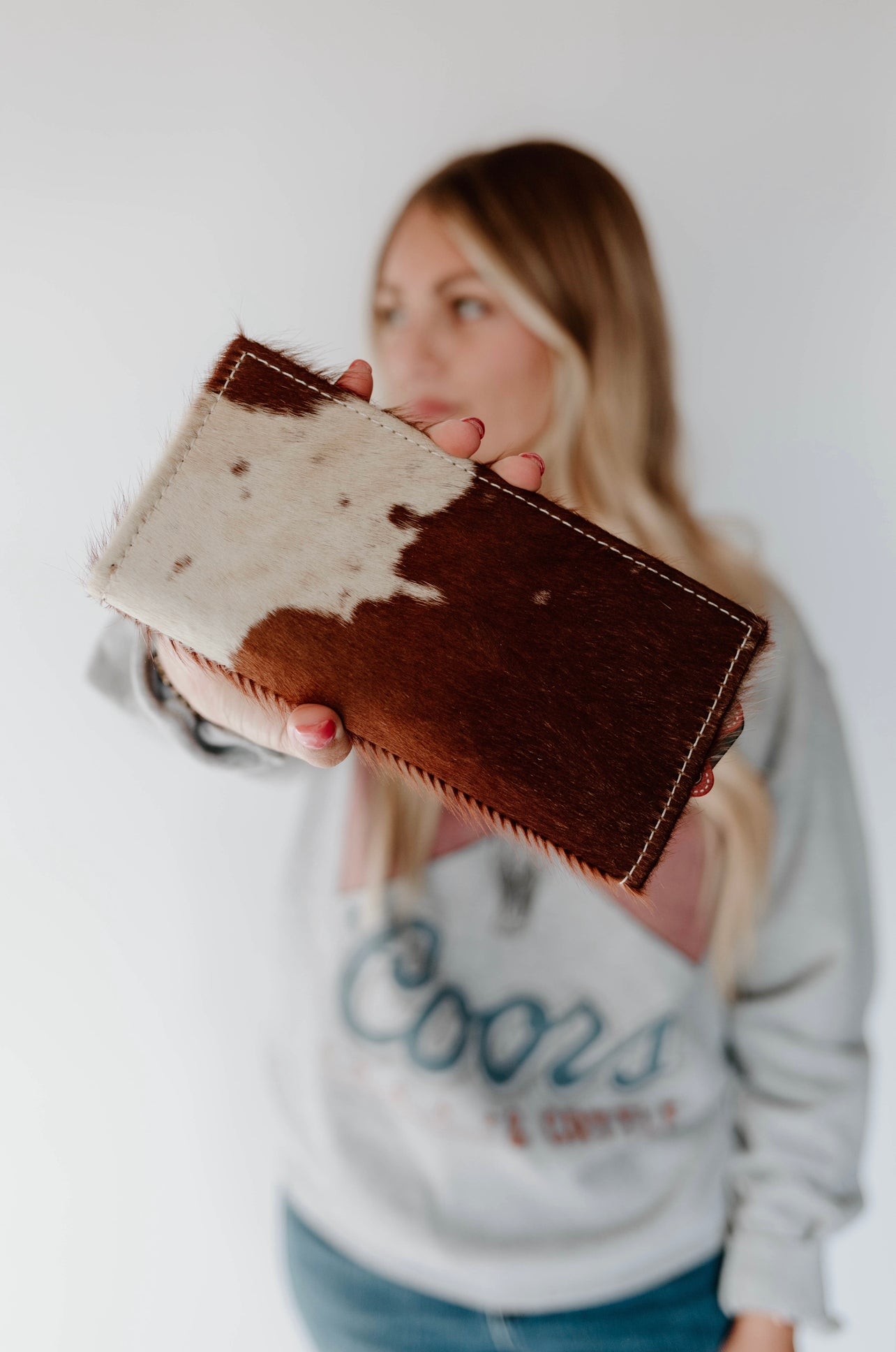 Brown authentic cowhide wallet