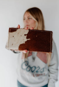 Brown authentic cowhide wallet