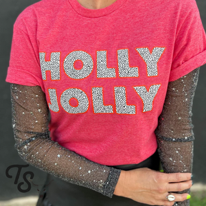 Red Holly Jolly Tee