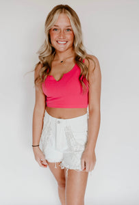 Hot Pink Zenana Crop Top