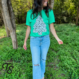 Green Dalmation Tree Tee